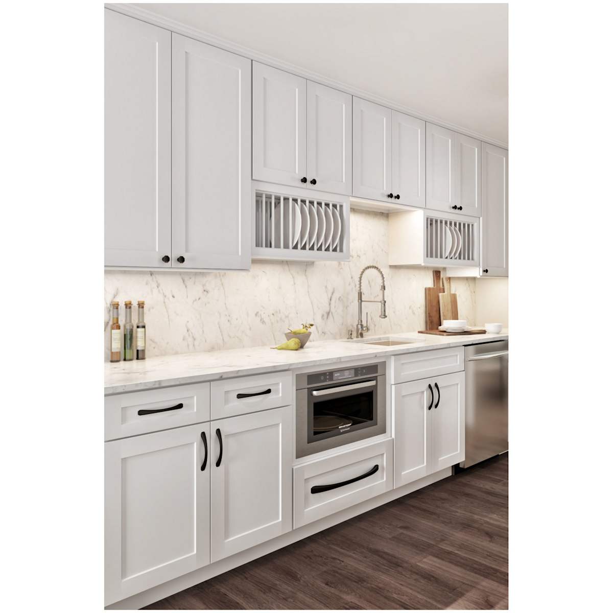 Jeffrey Alexander - 678-18DBAC - Wheeler 18" Center to Center Transitional Beveled Arch Bow Appliance Handle / Pull in Brushed Oil Rubbed Bronze