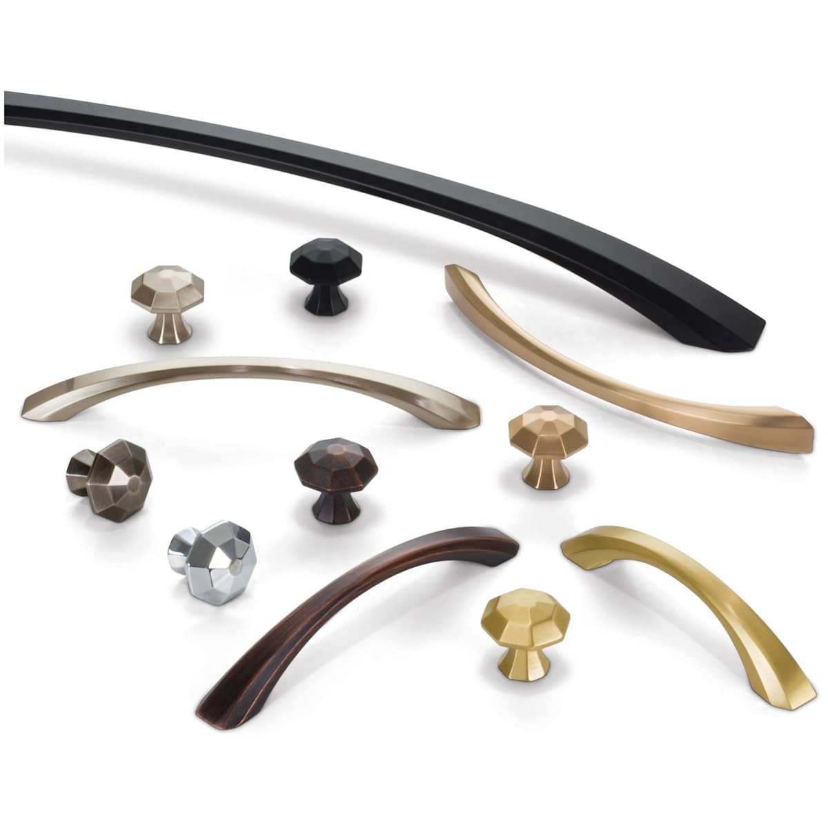 Jeffrey Alexander - 678-96DBAC - Wheeler 3-3/4" Center to Center Arch Bow Cabinet Handle / Drawer Pull in Brushed Oil Rubbed Bronze