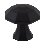 Jeffrey Alexander - 678MB - Wheeler 1-1/4" Faceted Gem Cut Geometric Cabinet Knob / Drawer Knob in Matte Black