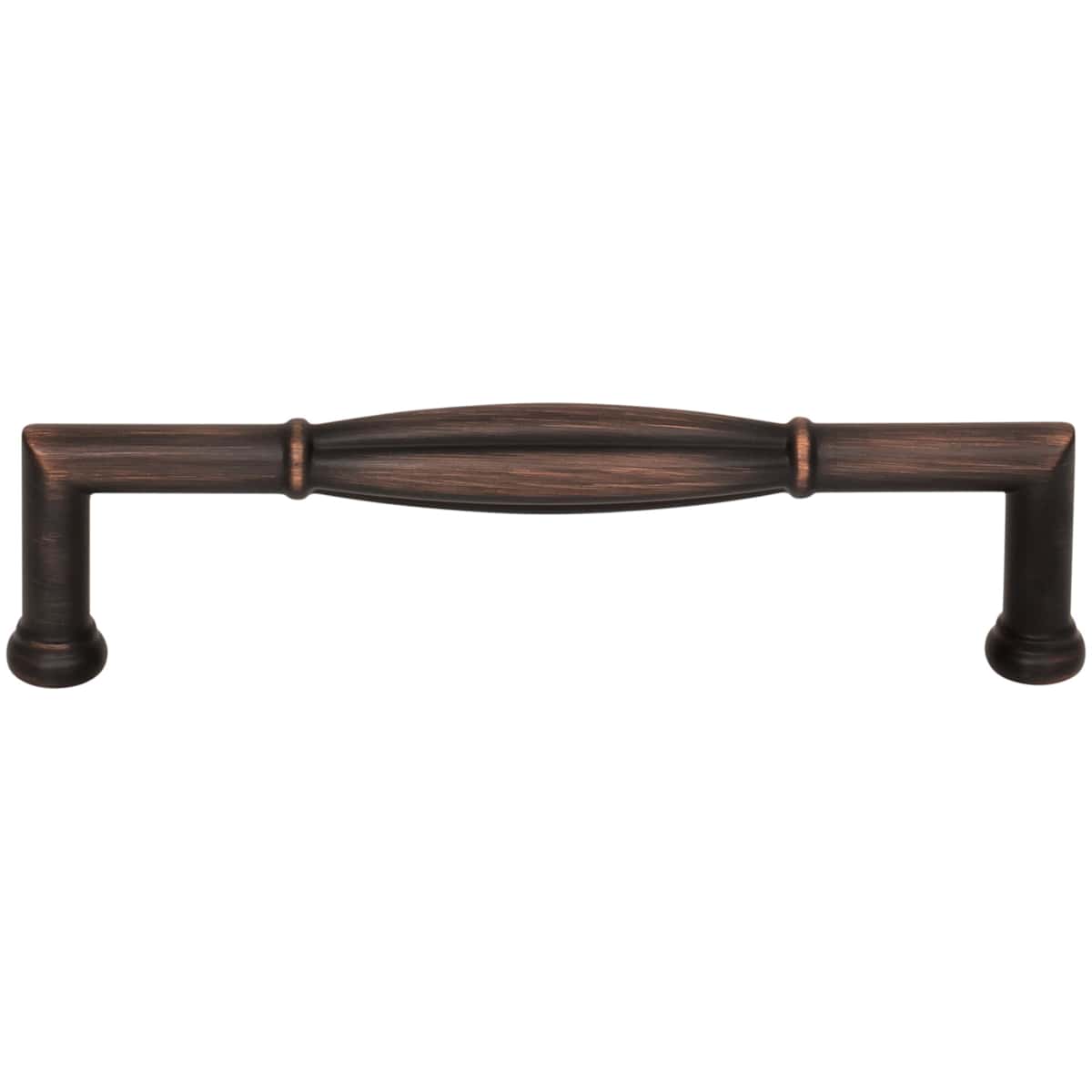 Jeffrey Alexander - 686-128DBAC - Southerland 5-1/16" (128mm) Center to Center Traditional Ridged Barrel Cabinet Handle / Drawer Pull in Brushed Oil Rubbed Bronze