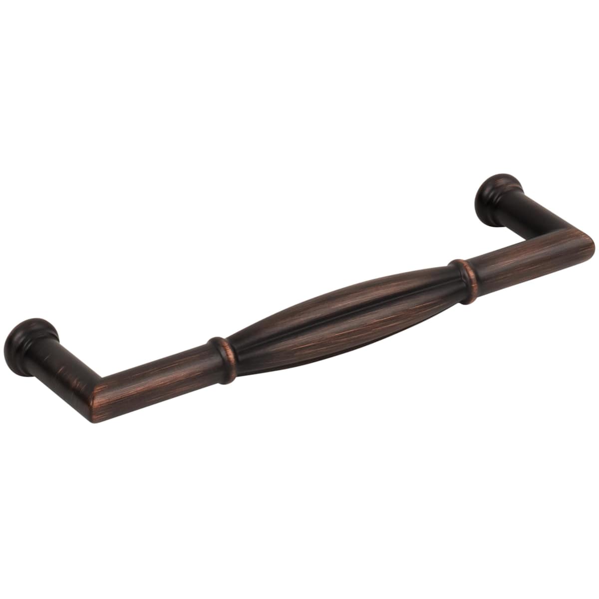 Jeffrey Alexander - 686-128DBAC - Southerland 5-1/16" (128mm) Center to Center Traditional Ridged Barrel Cabinet Handle / Drawer Pull in Brushed Oil Rubbed Bronze