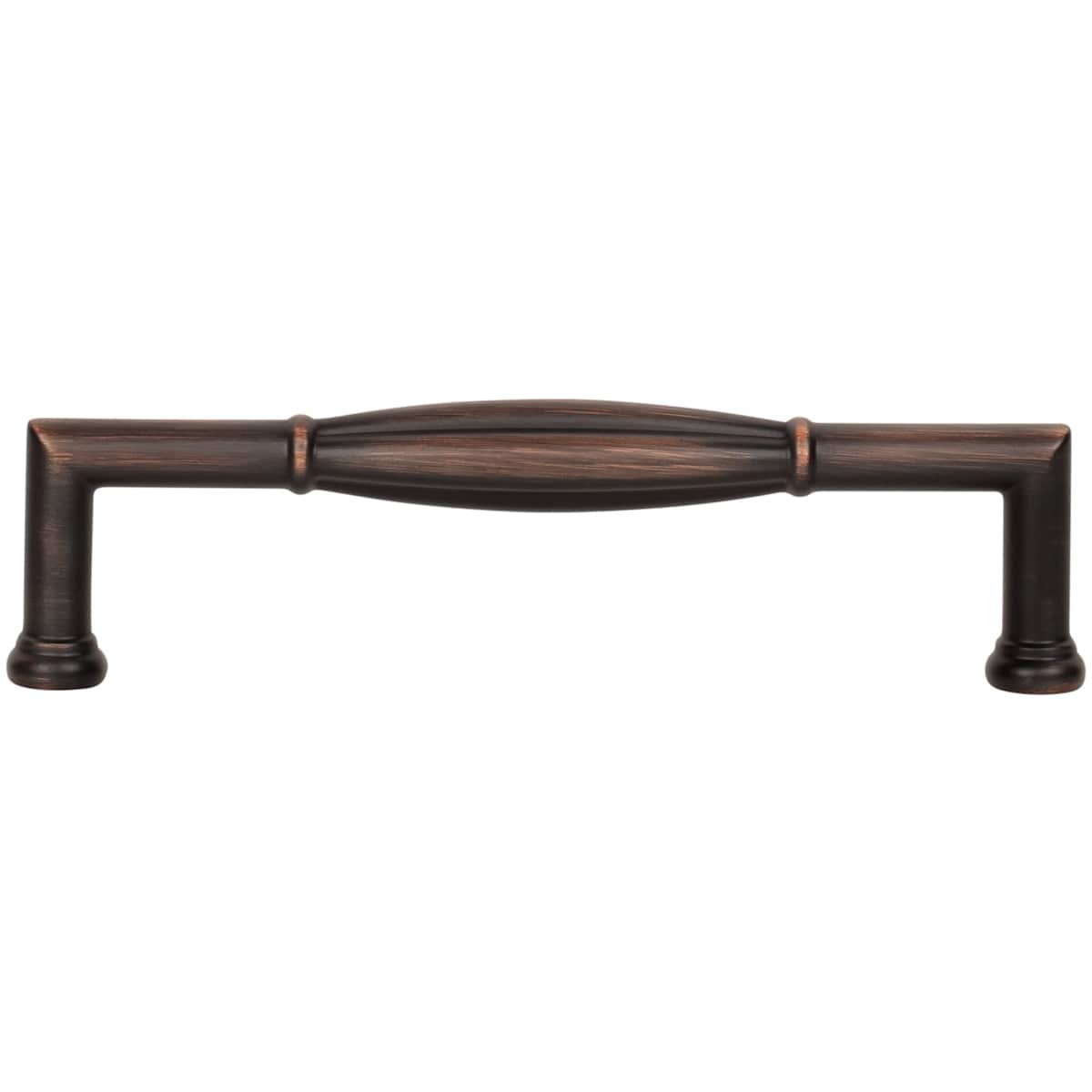 Jeffrey Alexander - 686-128DBAC - Southerland 5-1/16" (128mm) Center to Center Traditional Ridged Barrel Cabinet Handle / Drawer Pull in Brushed Oil Rubbed Bronze
