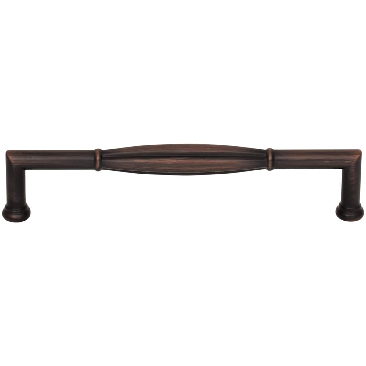 Jeffrey Alexander - 686-160DBAC - Southerland 6-5/16" (160mm) Center to Center Traditional Ridged Barrel Cabinet Handle / Drawer Pull in Brushed Oil Rubbed Bronze