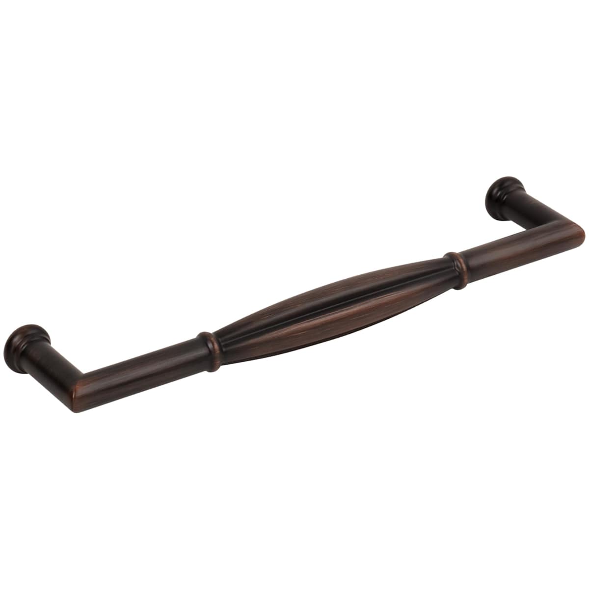 Jeffrey Alexander - 686-160DBAC - Southerland 6-5/16" (160mm) Center to Center Traditional Ridged Barrel Cabinet Handle / Drawer Pull in Brushed Oil Rubbed Bronze