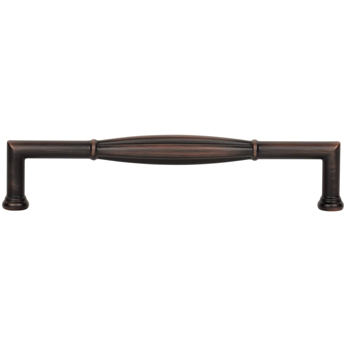 Jeffrey Alexander - 686-160DBAC - Southerland 6-5/16" (160mm) Center to Center Traditional Ridged Barrel Cabinet Handle / Drawer Pull in Brushed Oil Rubbed Bronze
