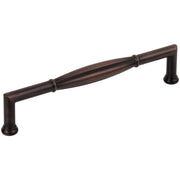 Jeffrey Alexander - 686-160DBAC - Southerland 6-5/16" (160mm) Center to Center Traditional Ridged Barrel Cabinet Handle / Drawer Pull in Brushed Oil Rubbed Bronze