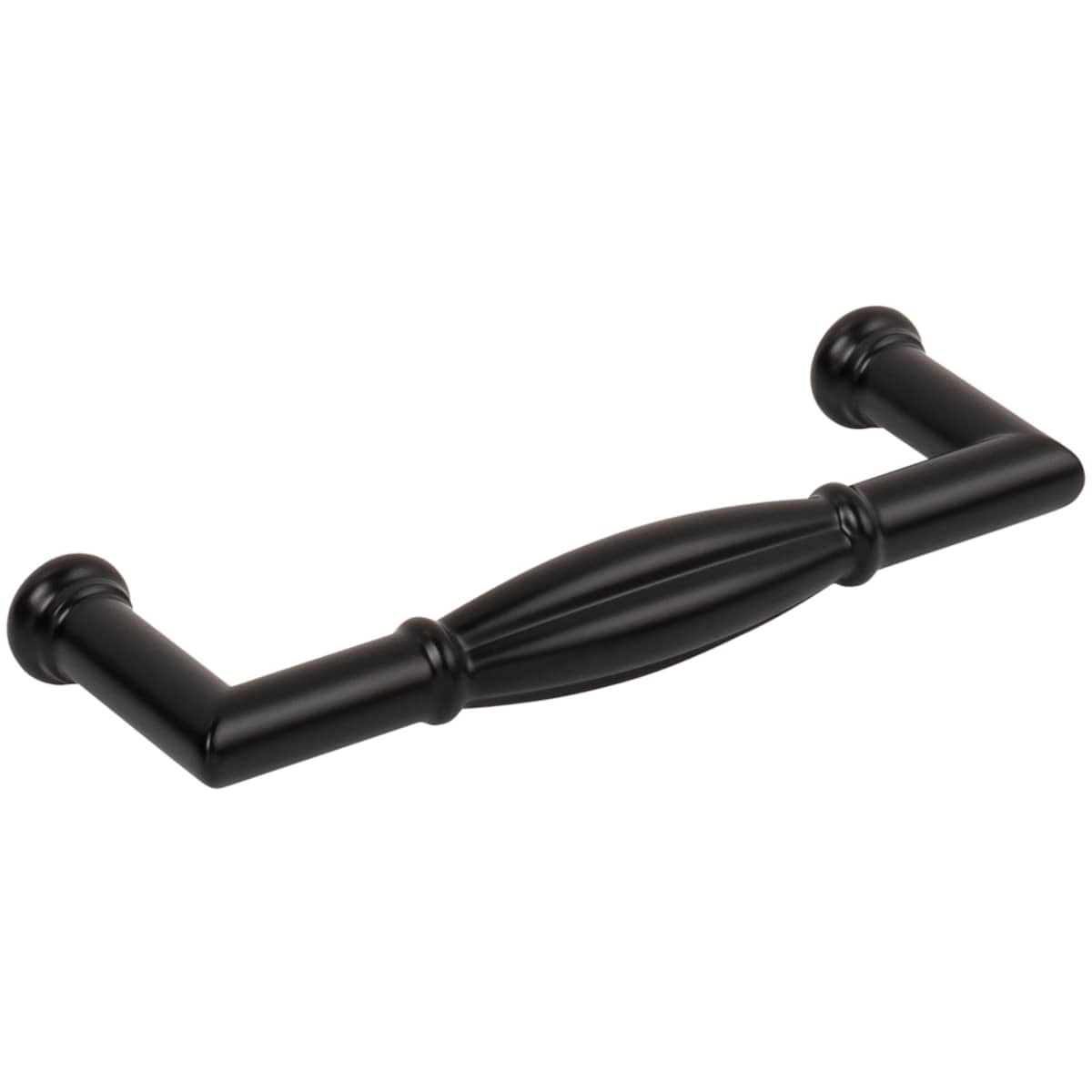 Jeffrey Alexander - 686-96SN - Southerland 3-3/4" (96mm) Center to Center Traditional Ridged Barrel Cabinet Handle / Drawer Pull in Satin Nickel