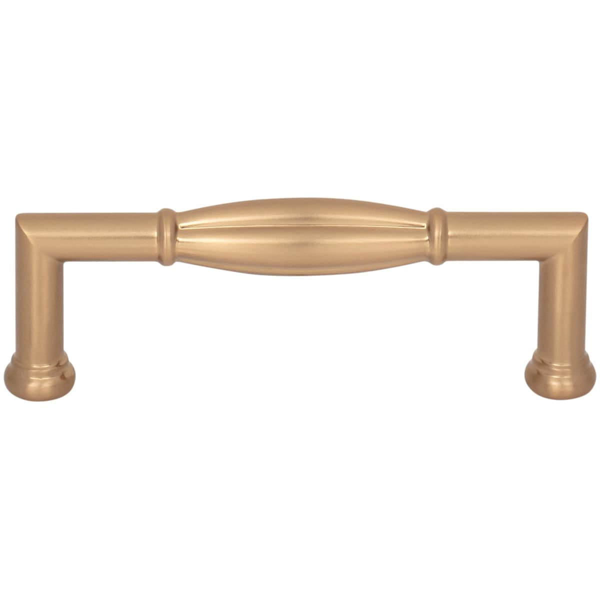 Jeffrey Alexander - 686-96SN - Southerland 3-3/4" (96mm) Center to Center Traditional Ridged Barrel Cabinet Handle / Drawer Pull in Satin Nickel