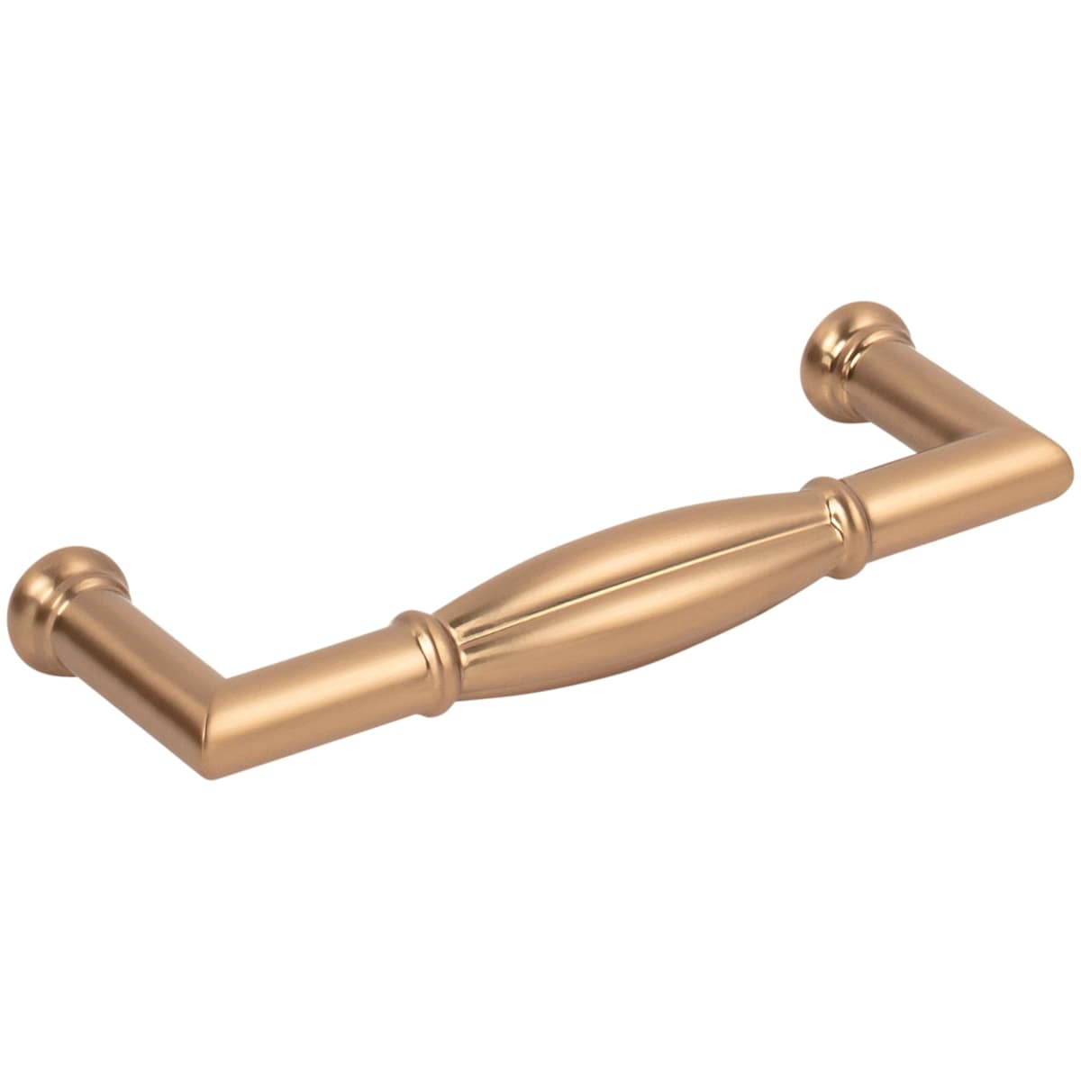 Jeffrey Alexander - 686-96SN - Southerland 3-3/4" (96mm) Center to Center Traditional Ridged Barrel Cabinet Handle / Drawer Pull in Satin Nickel