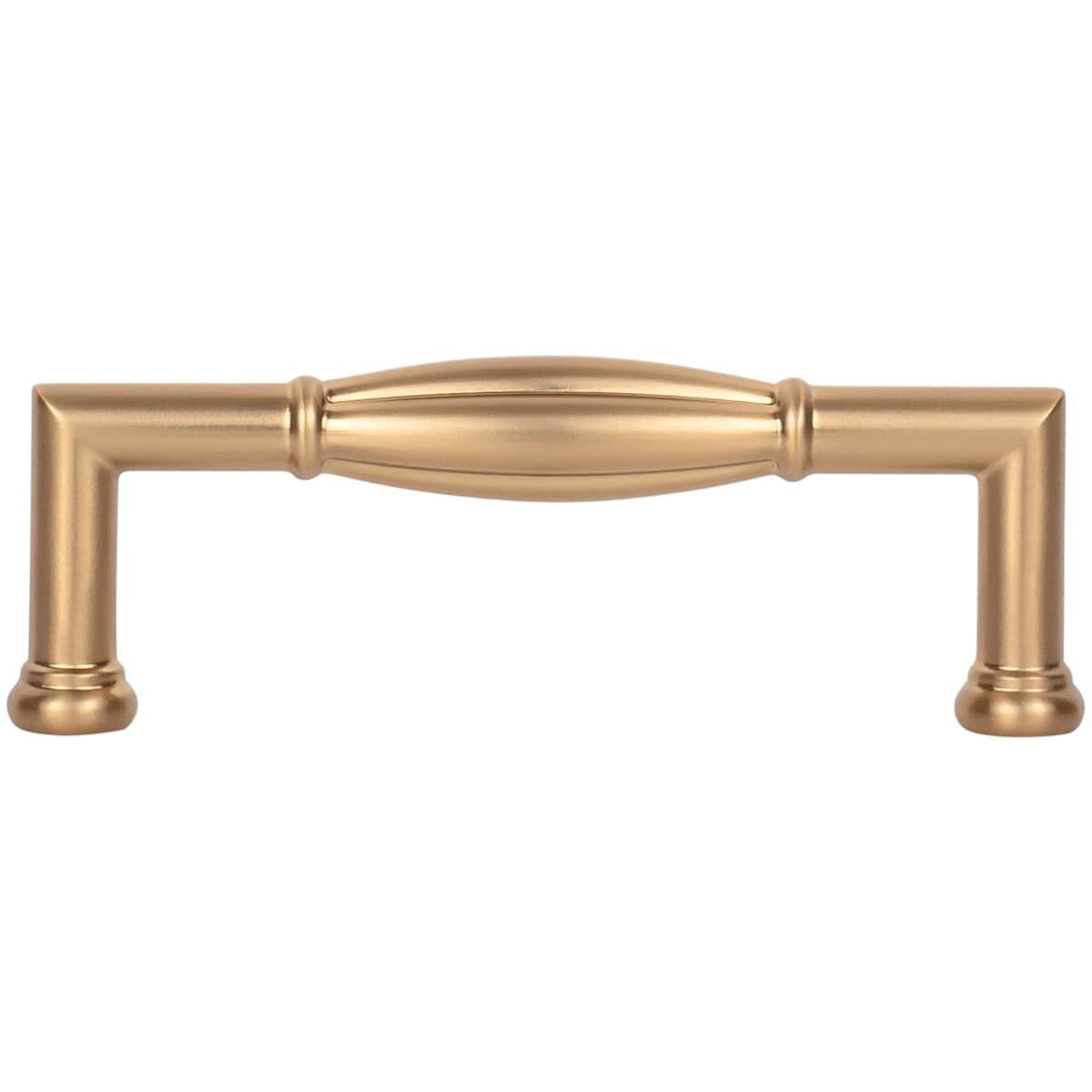 Jeffrey Alexander - 686-96SN - Southerland 3-3/4" (96mm) Center to Center Traditional Ridged Barrel Cabinet Handle / Drawer Pull in Satin Nickel