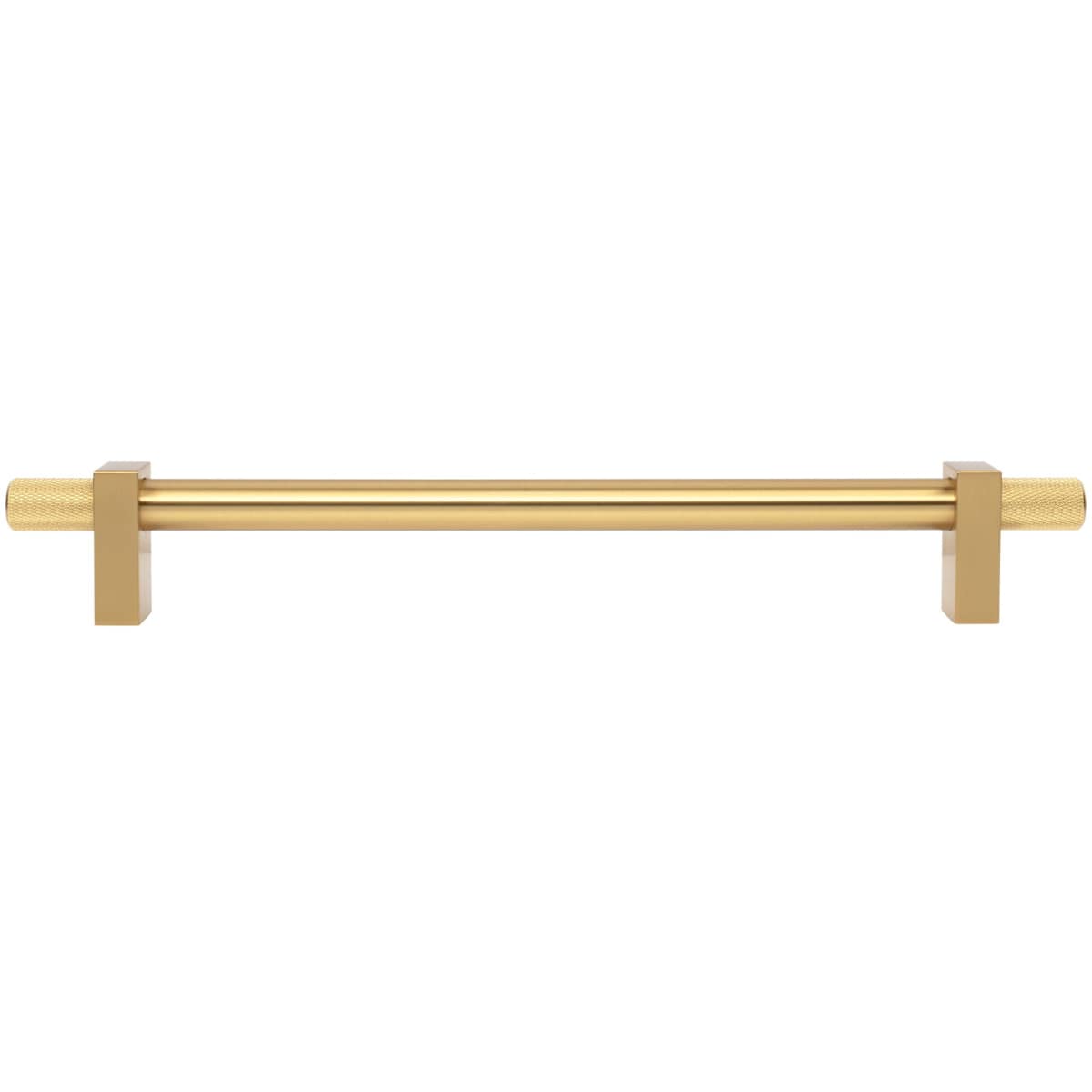 Jeffrey Alexander - 698-12SBZ - Larkin Outer Knurled 12" Center to Center Modern Industrial Appliance Bar Handle / Appliance Bar Pull in Satin Bronze