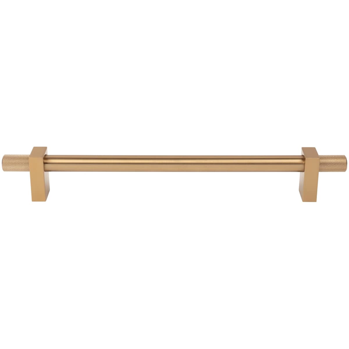 Jeffrey Alexander - 698-12SBZ - Larkin Outer Knurled 12" Center to Center Modern Industrial Appliance Bar Handle / Appliance Bar Pull in Satin Bronze