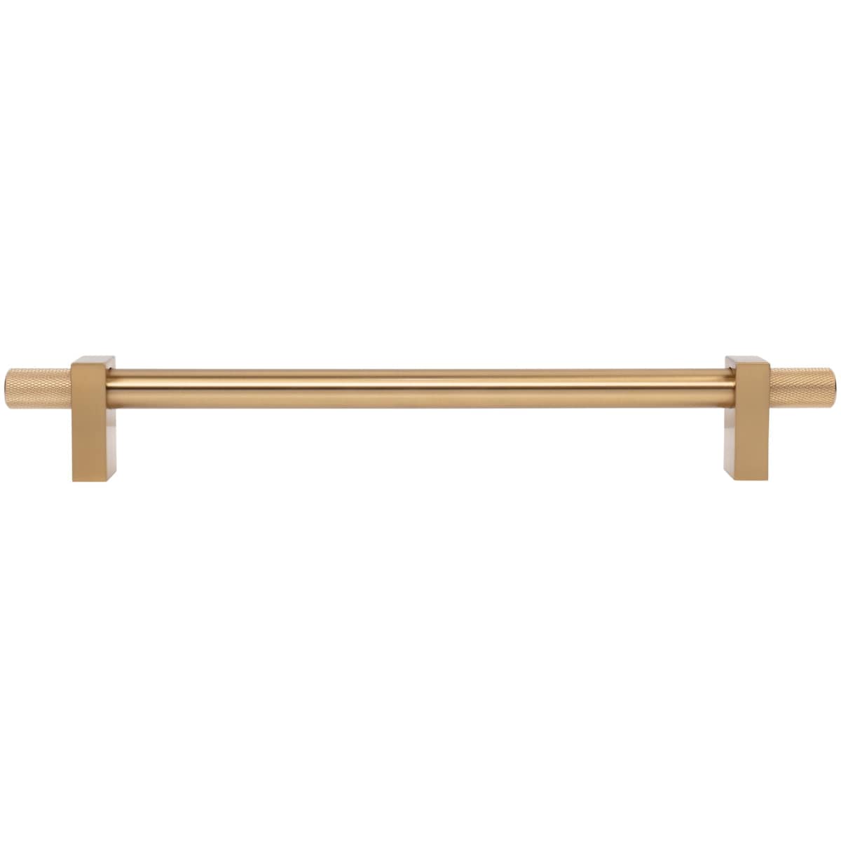 Jeffrey Alexander - 698-12SBZ - Larkin Outer Knurled 12" Center to Center Modern Industrial Appliance Bar Handle / Appliance Bar Pull in Satin Bronze