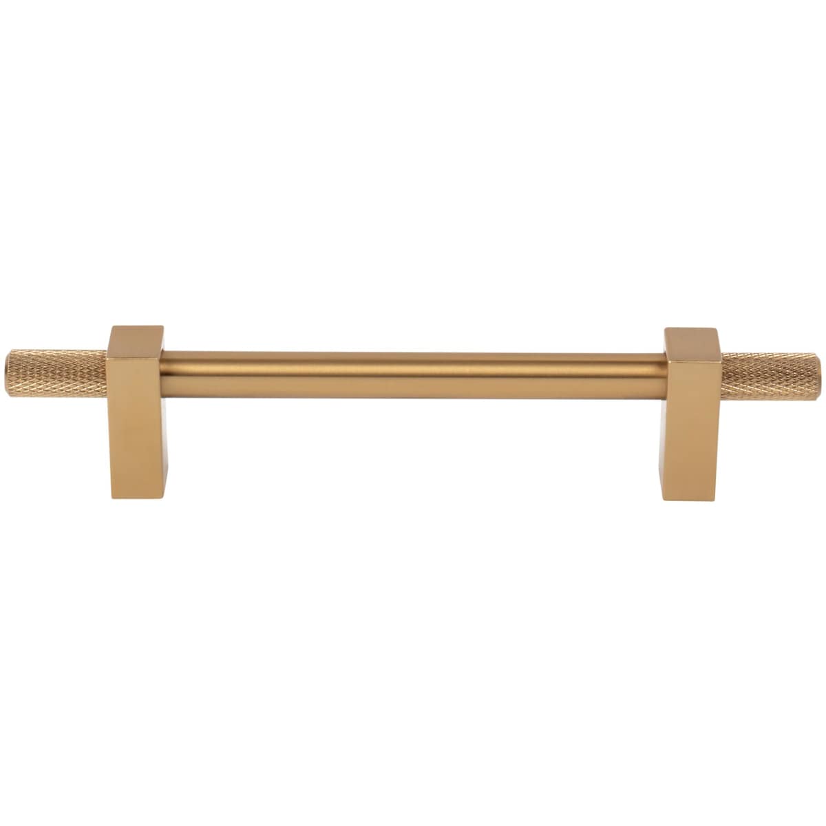 Jeffrey Alexander - 698-128MB - Larkin Outer Knurled 5-1/16" (128mm) Center to Center Modern Industrial Cabinet Bar Handle / Drawer Bar Pull in Matte Black