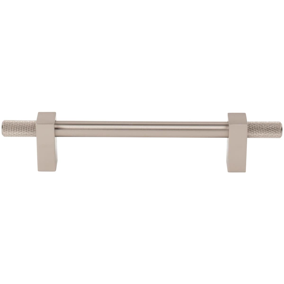 Jeffrey Alexander - 698-128MB - Larkin Outer Knurled 5-1/16" (128mm) Center to Center Modern Industrial Cabinet Bar Handle / Drawer Bar Pull in Matte Black