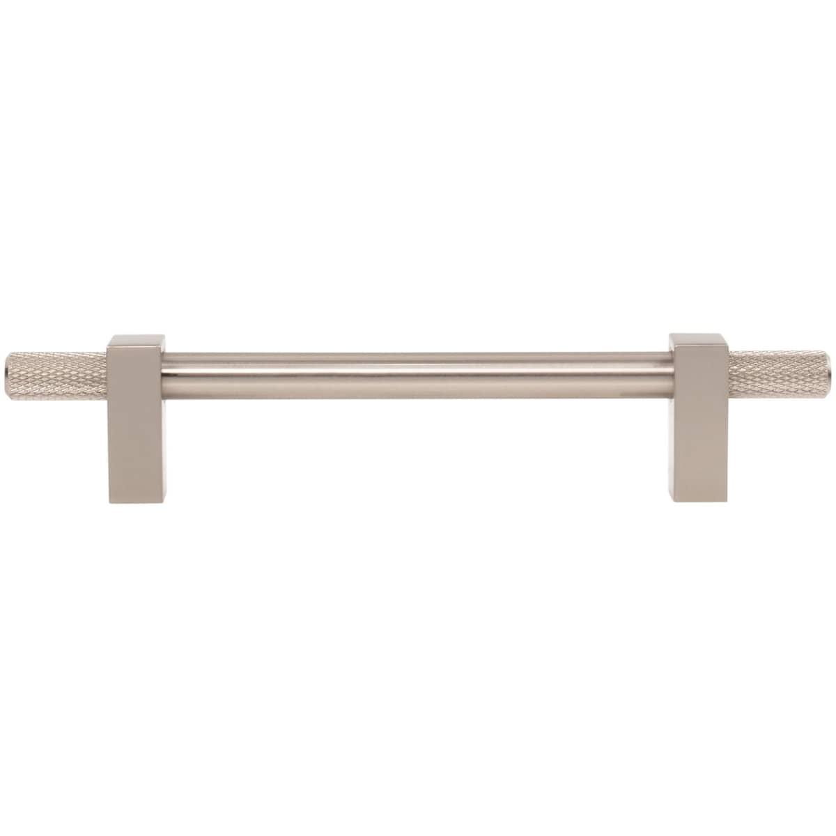 Jeffrey Alexander - 698-128MB - Larkin Outer Knurled 5-1/16" (128mm) Center to Center Modern Industrial Cabinet Bar Handle / Drawer Bar Pull in Matte Black