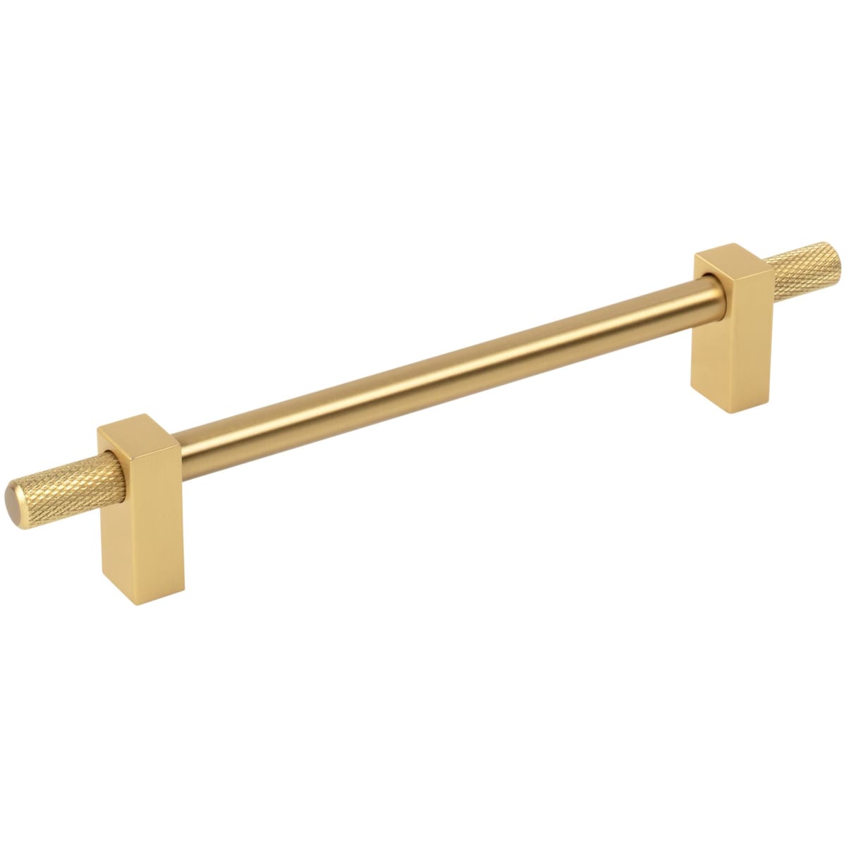 Larkin Outer Knurled 6-5/16" (160mm) Center to Center Modern Industrial Cabinet Bar Handle / Drawer Bar Pull