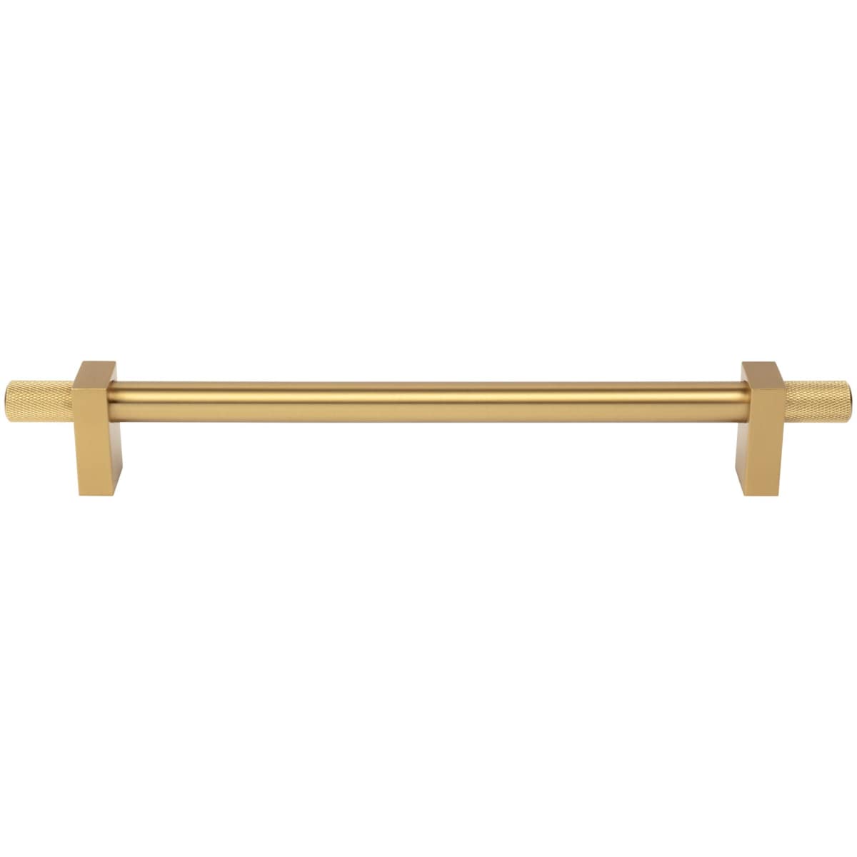 Jeffrey Alexander - 698-18BG - Larkin Outer Knurled 18" Center to Center Modern Industrial Appliance Bar Handle / Appliance Bar Pull in Brushed Gold