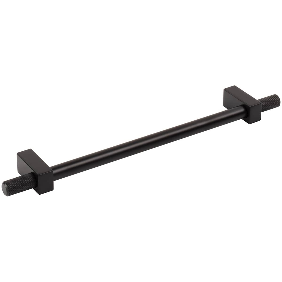Jeffrey Alexander - 698-192SBZ - Larkin Outer Knurled 7-9/16" (192mm) Center to Center Modern Industrial Cabinet Bar Handle / Drawer Bar Pull in Satin Bronze