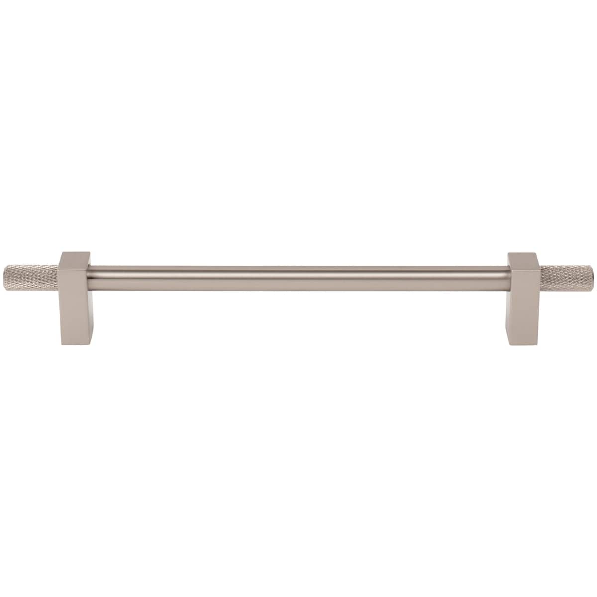 Jeffrey Alexander - 698-192SBZ - Larkin Outer Knurled 7-9/16" (192mm) Center to Center Modern Industrial Cabinet Bar Handle / Drawer Bar Pull in Satin Bronze