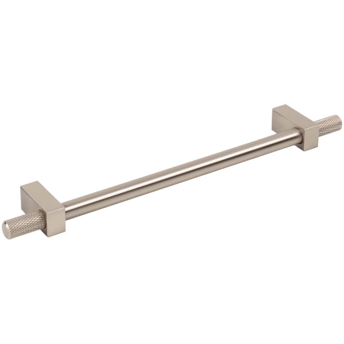 Jeffrey Alexander - 698-192SBZ - Larkin Outer Knurled 7-9/16" (192mm) Center to Center Modern Industrial Cabinet Bar Handle / Drawer Bar Pull in Satin Bronze