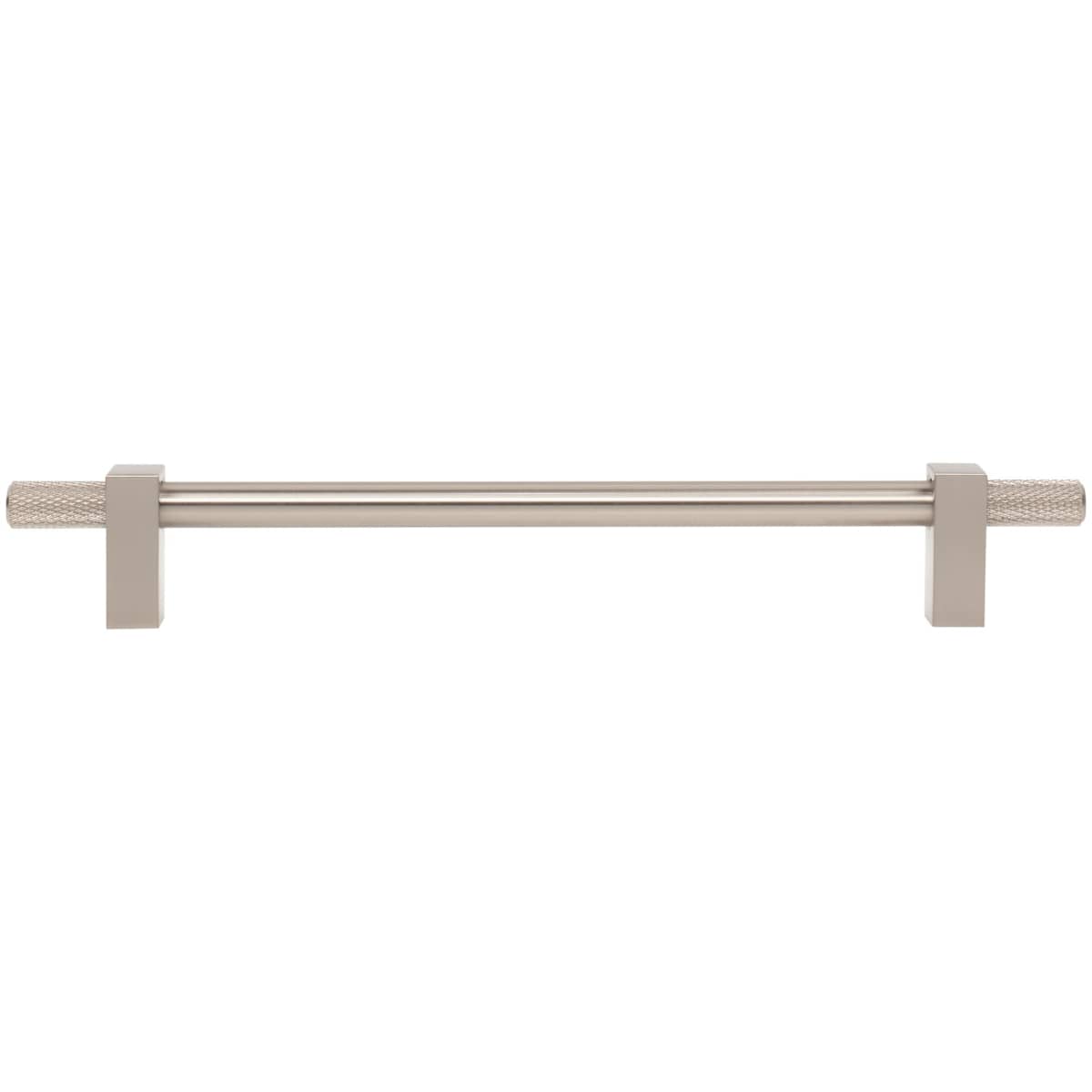 Jeffrey Alexander - 698-192SBZ - Larkin Outer Knurled 7-9/16" (192mm) Center to Center Modern Industrial Cabinet Bar Handle / Drawer Bar Pull in Satin Bronze