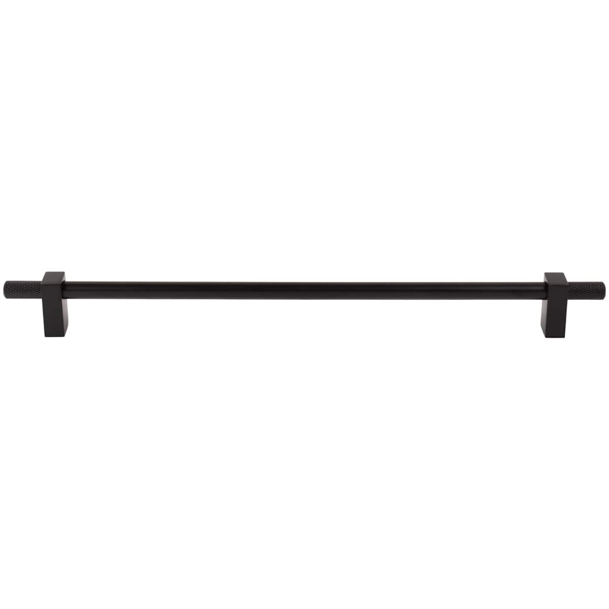 Jeffrey Alexander - 698-305SBZ - Larkin Outer Knurled 12" (305mm) Center to Center Modern Industrial Large Cabinet Bar Handle /  Drawer Bar Pull in Satin Bronze