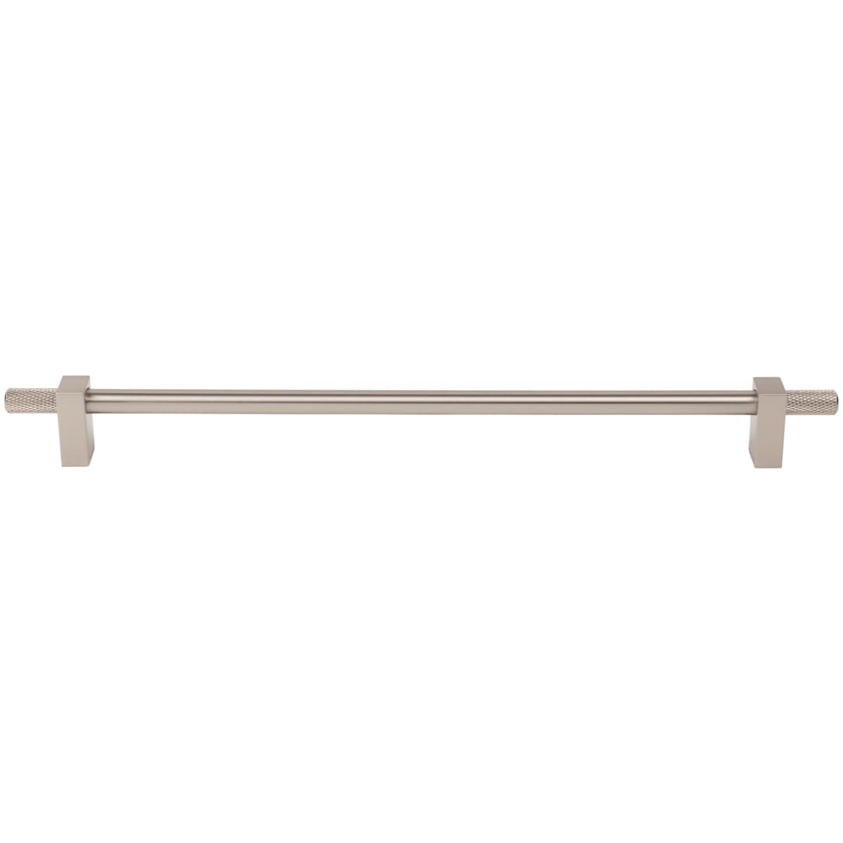 Jeffrey Alexander - 698-305SBZ - Larkin Outer Knurled 12" (305mm) Center to Center Modern Industrial Large Cabinet Bar Handle /  Drawer Bar Pull in Satin Bronze