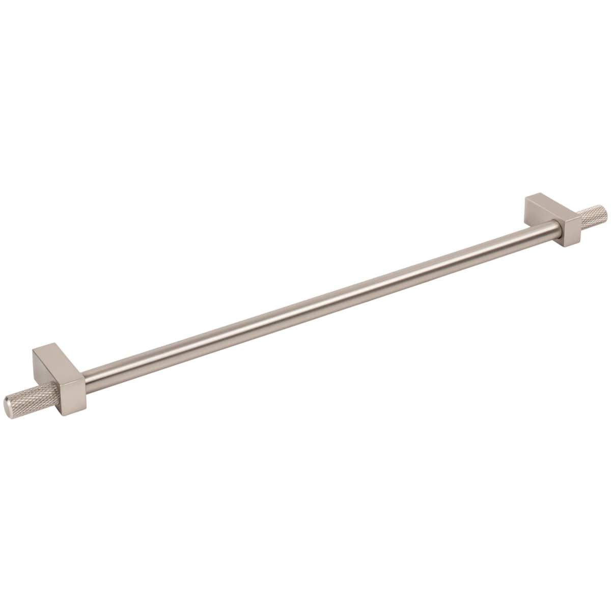 Jeffrey Alexander - 698-305SBZ - Larkin Outer Knurled 12" (305mm) Center to Center Modern Industrial Large Cabinet Bar Handle /  Drawer Bar Pull in Satin Bronze