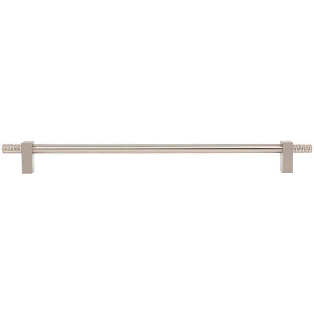 Jeffrey Alexander - 698-305SBZ - Larkin Outer Knurled 12" (305mm) Center to Center Modern Industrial Large Cabinet Bar Handle /  Drawer Bar Pull in Satin Bronze