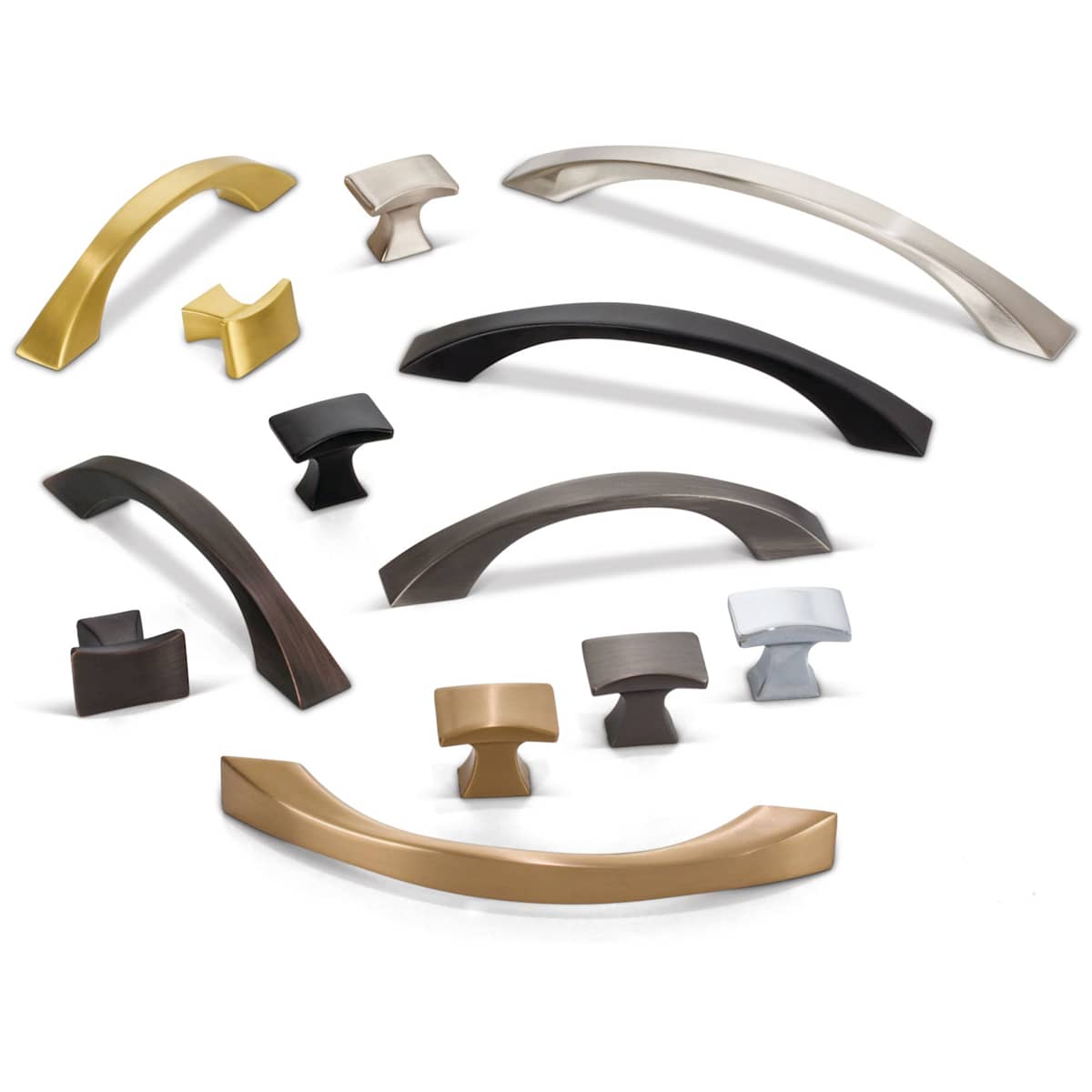 Jeffrey Alexander - 767-96SN - Philip 3-3/4" Center to Center Sleek Arch Bow Cabinet Pull / Drawer Handle in Satin Nickel
