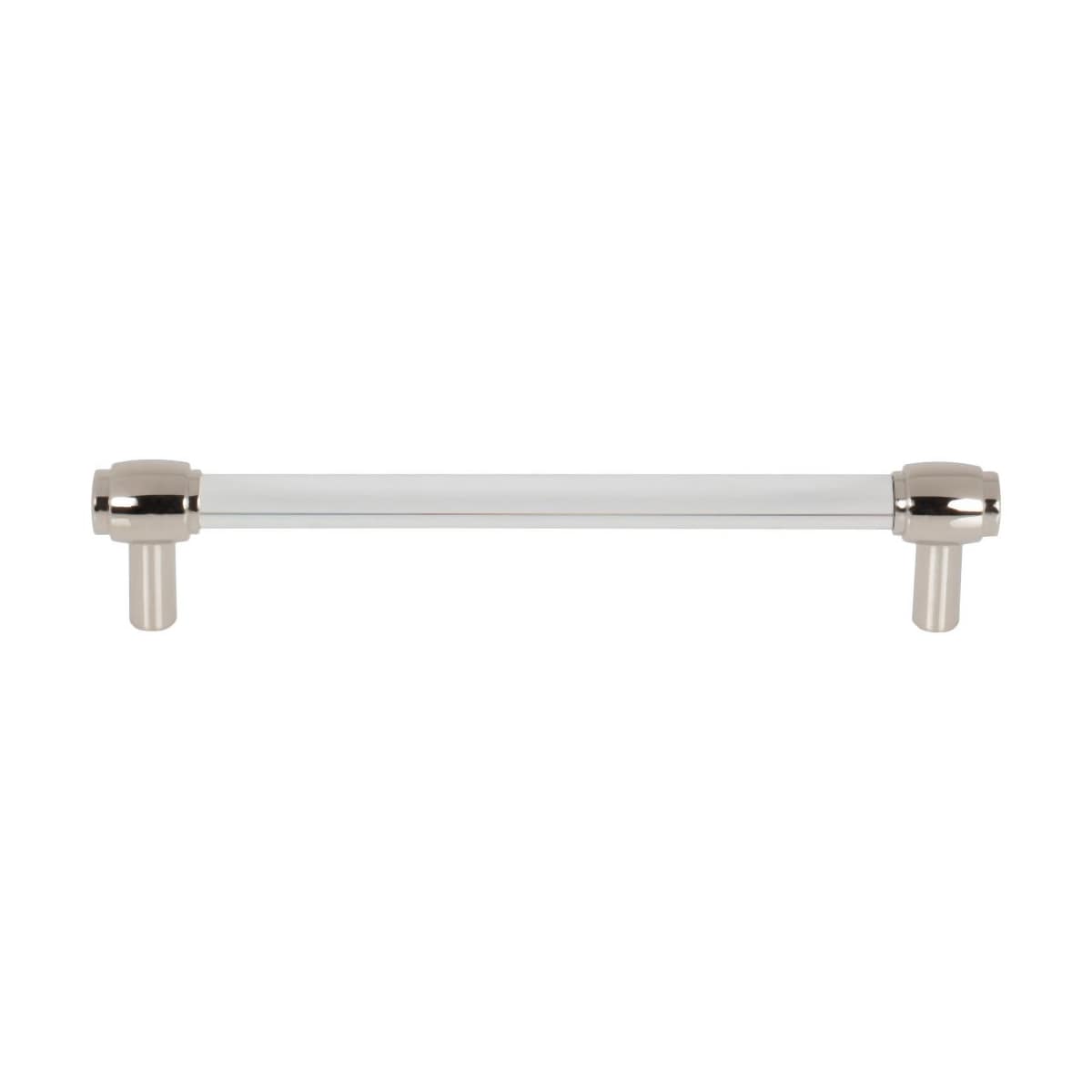 Jeffrey Alexander - 775-160SN - Carmen 6-5/16" (160 mm) Center to Center Glam Clear Acrylic Cabinet Handle / Drawer Pull in Satin Nickel