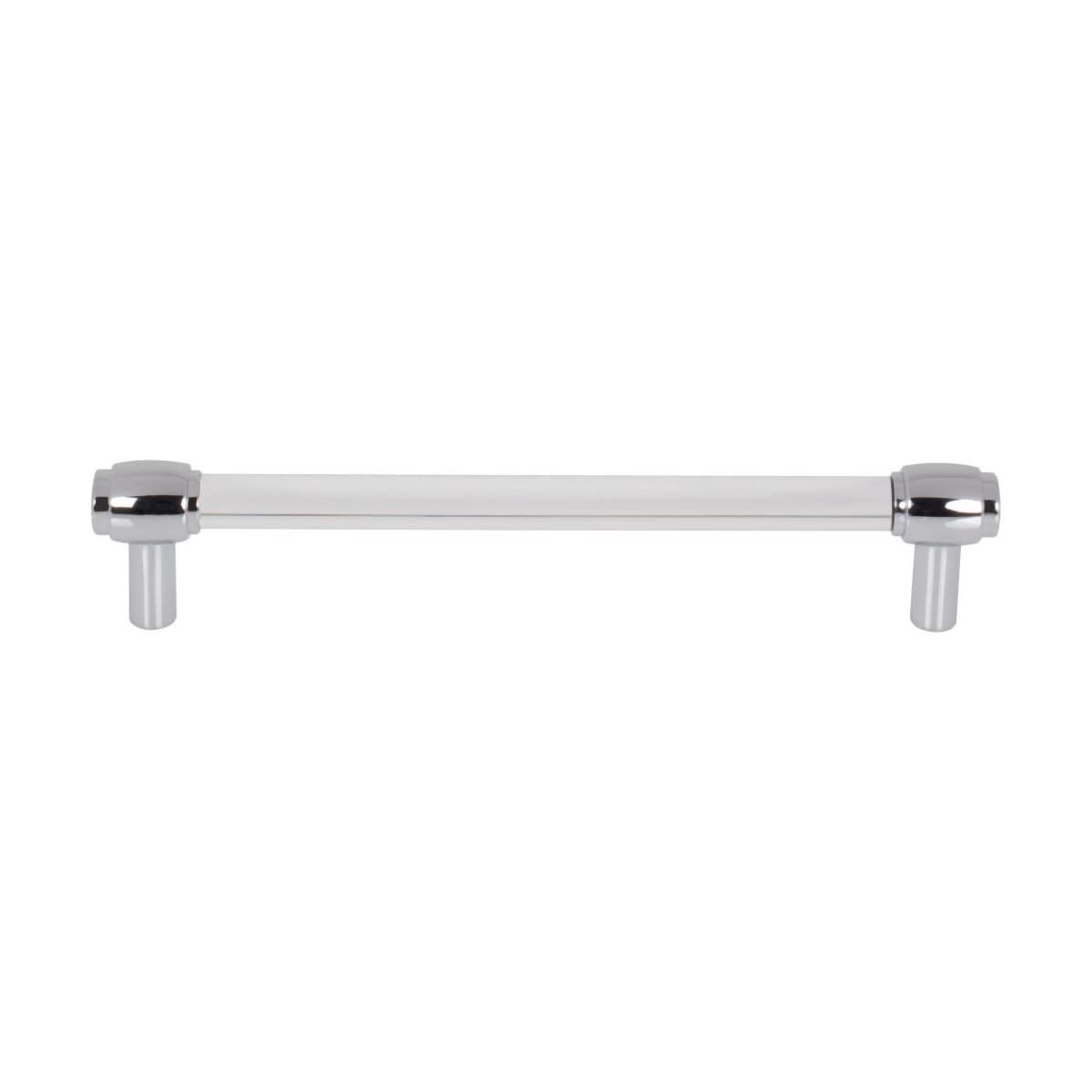 Jeffrey Alexander - 775-160SN - Carmen 6-5/16" (160 mm) Center to Center Glam Clear Acrylic Cabinet Handle / Drawer Pull in Satin Nickel