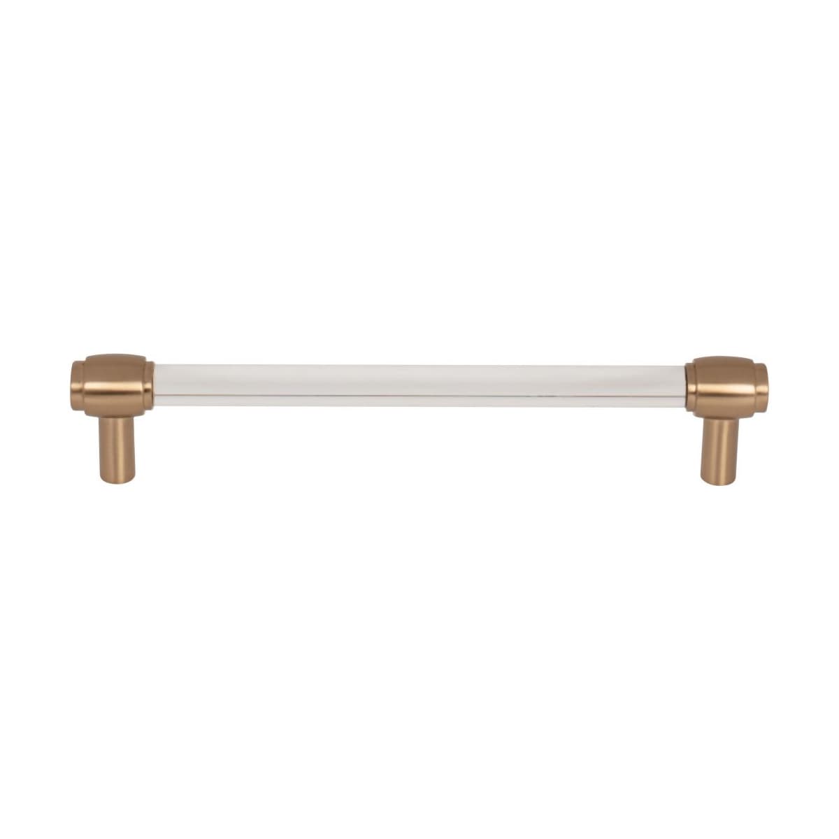 Jeffrey Alexander - 775-160SN - Carmen 6-5/16" (160 mm) Center to Center Glam Clear Acrylic Cabinet Handle / Drawer Pull in Satin Nickel