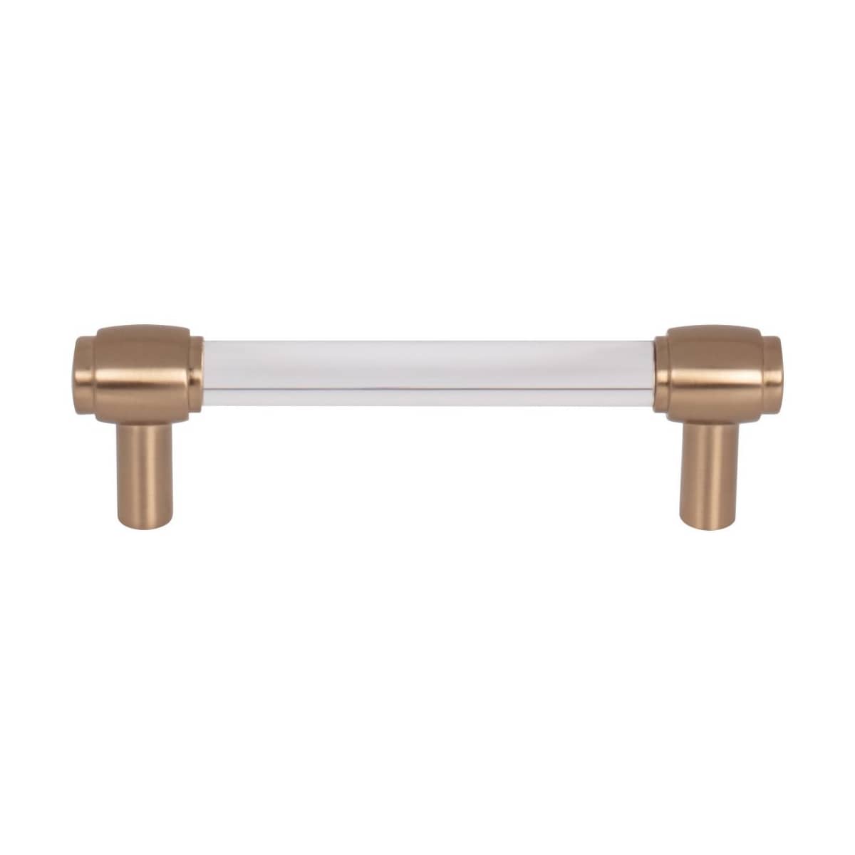 Jeffrey Alexander - 775-96SN - Carmen 3-3/4" (96 mm) Center to Center Glam Clear Acrylic Bar Cabinet Handle / Drawer Pull in Satin Nickel