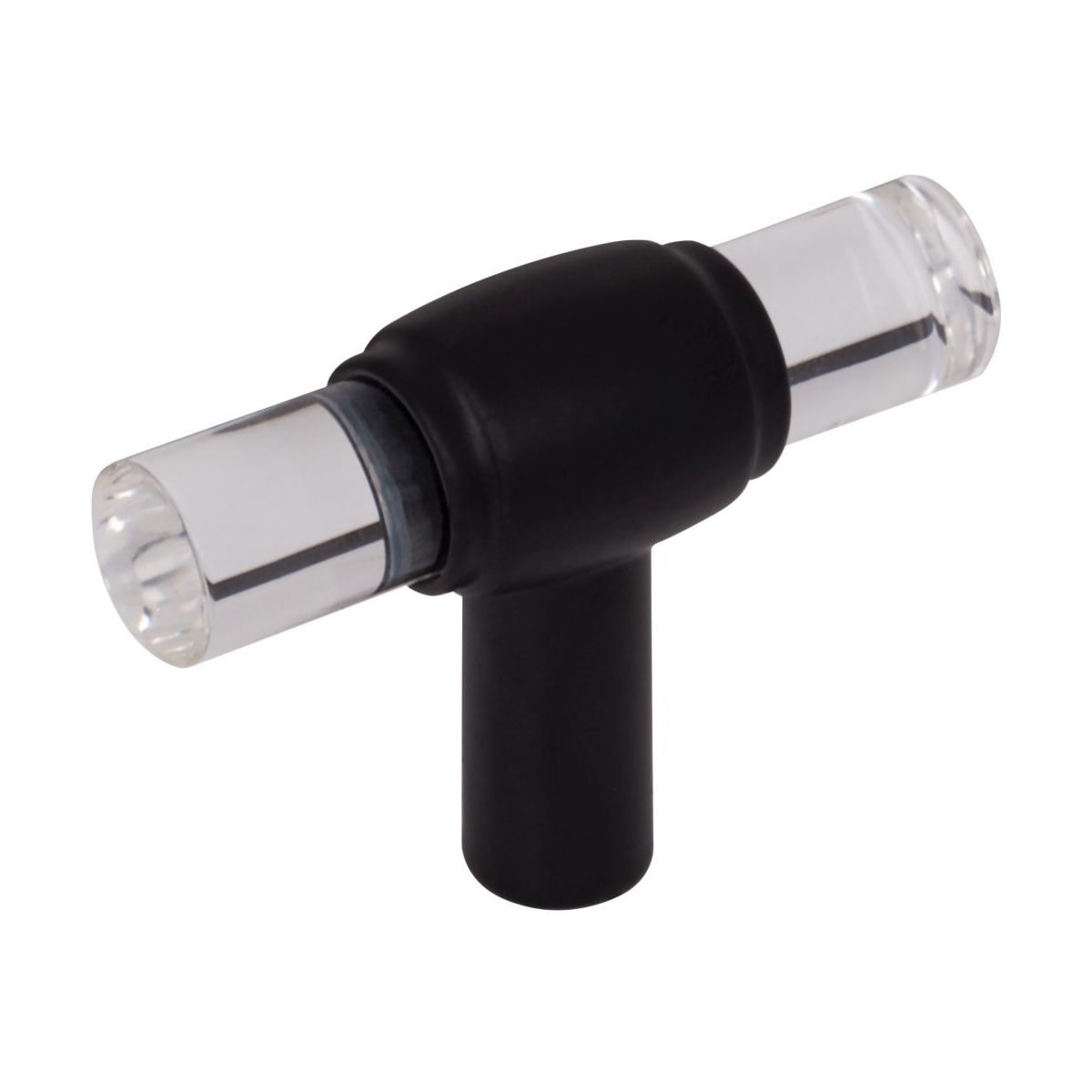 Carmen 2 Inch "T Bar Acrylic Clear Cabinet Knob / Drawer Knob with Metal Mount