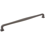 Jeffrey Alexander - 782-18BNBDL - Fontana 18" Center to Center Elegant Curved Square Appliance Handle / Drawer Pull in Brushed Pewter