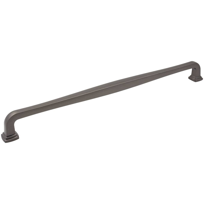 Jeffrey Alexander - 782-18BNBDL - Fontana 18" Center to Center Elegant Curved Square Appliance Handle / Drawer Pull in Brushed Pewter