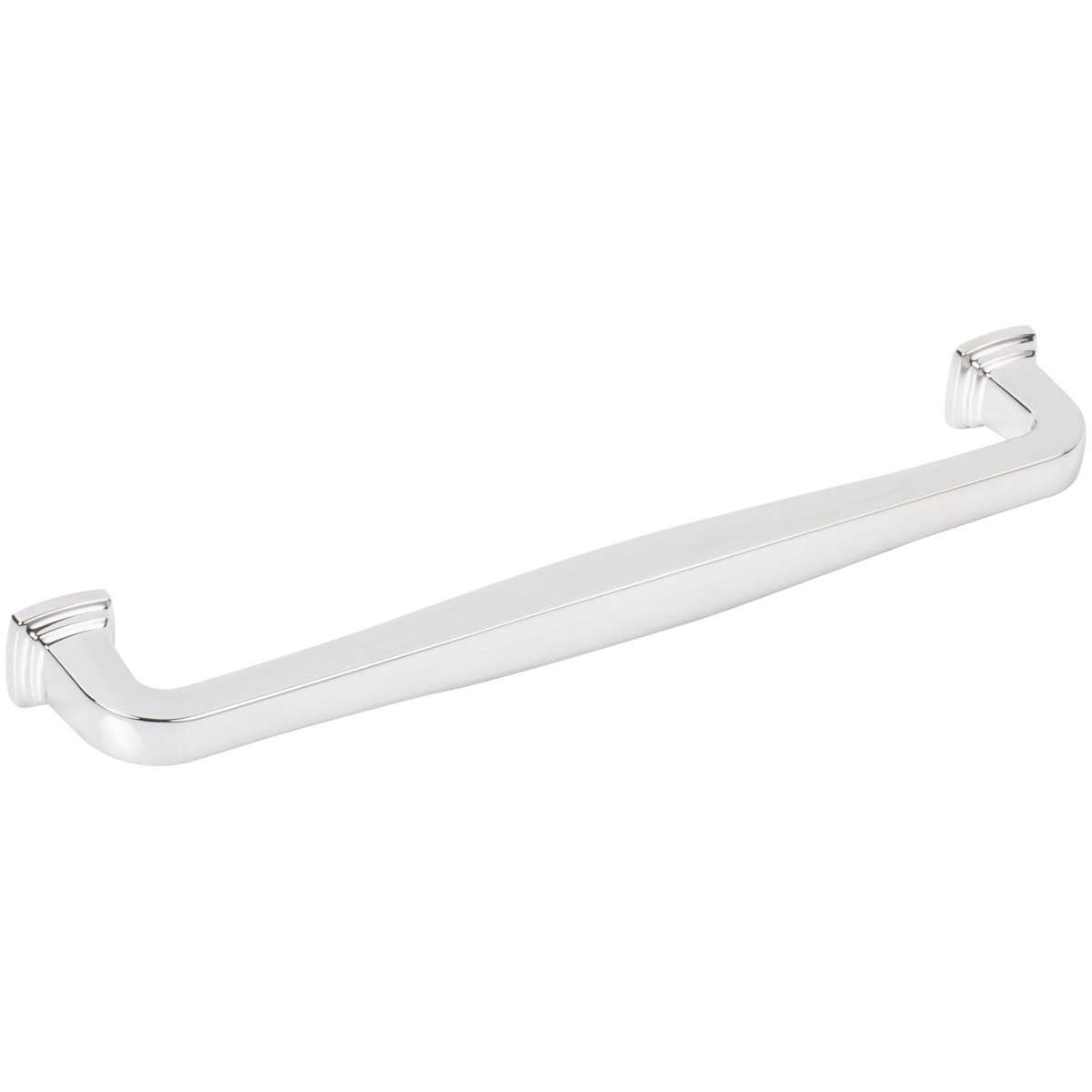 Jeffrey Alexander - 782-192SN - Fontana 7-9/16" (192mm) Center to Center Elegant Curved Square Cabinet Handle / Drawer Pull in Satin Nickel