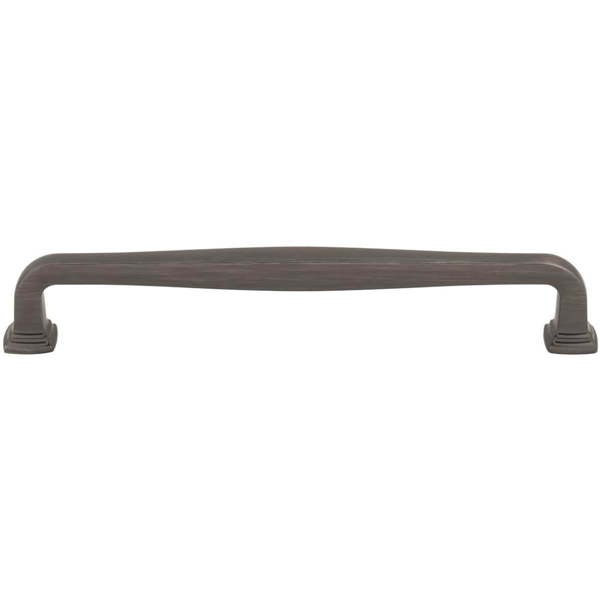 Jeffrey Alexander - 782-192SN - Fontana 7-9/16" (192mm) Center to Center Elegant Curved Square Cabinet Handle / Drawer Pull in Satin Nickel