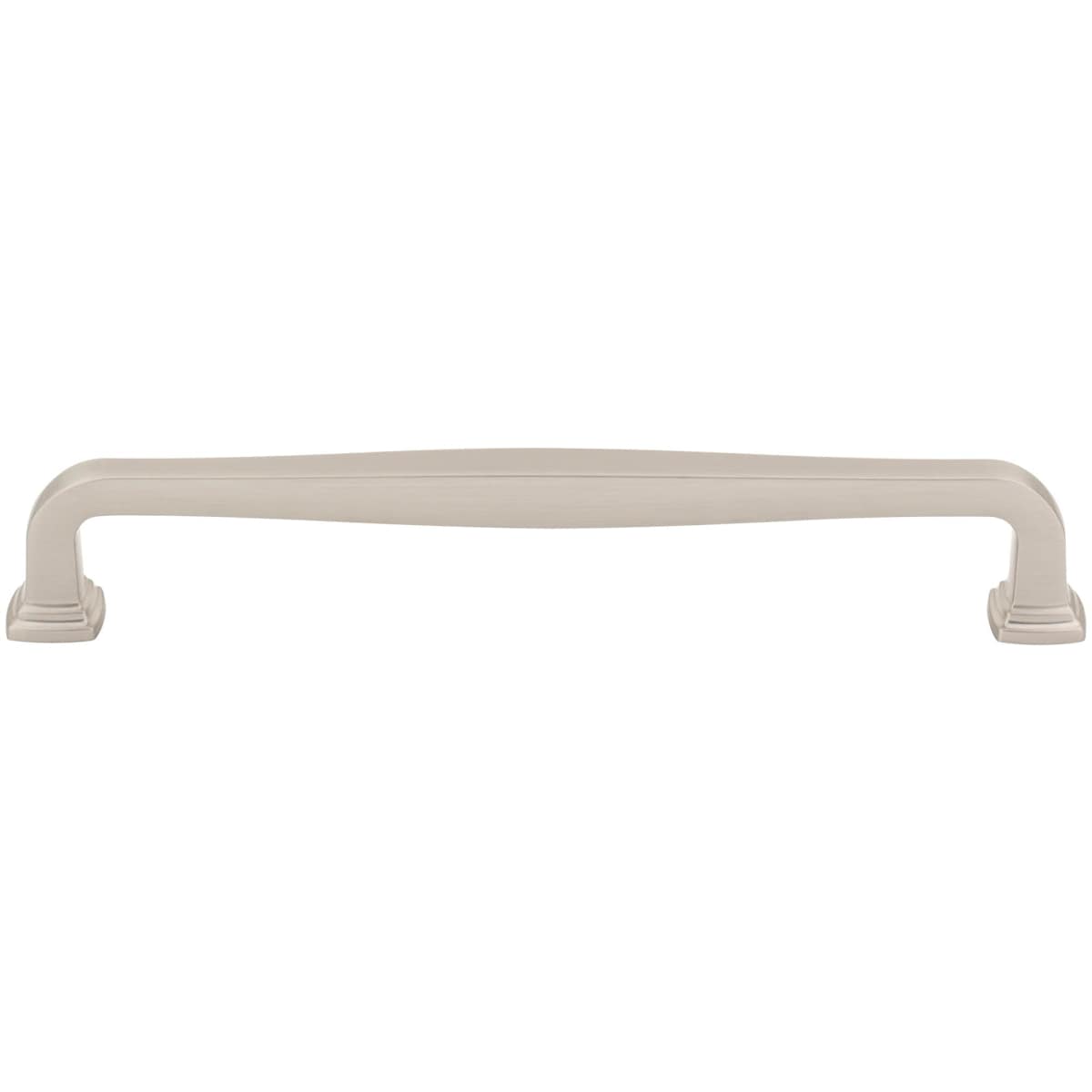 Jeffrey Alexander - 782-192SN - Fontana 7-9/16" (192mm) Center to Center Elegant Curved Square Cabinet Handle / Drawer Pull in Satin Nickel