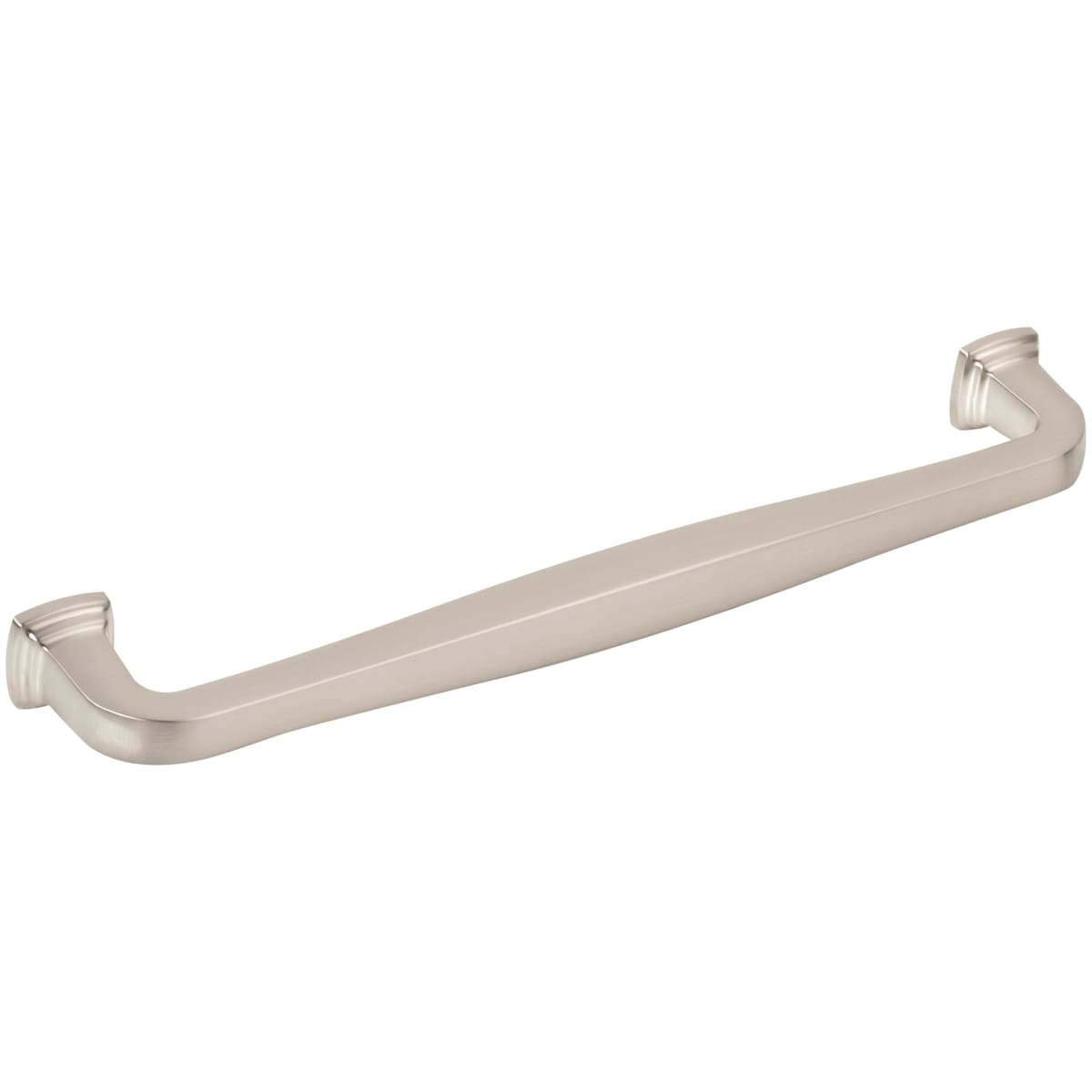 Jeffrey Alexander - 782-192SN - Fontana 7-9/16" (192mm) Center to Center Elegant Curved Square Cabinet Handle / Drawer Pull in Satin Nickel