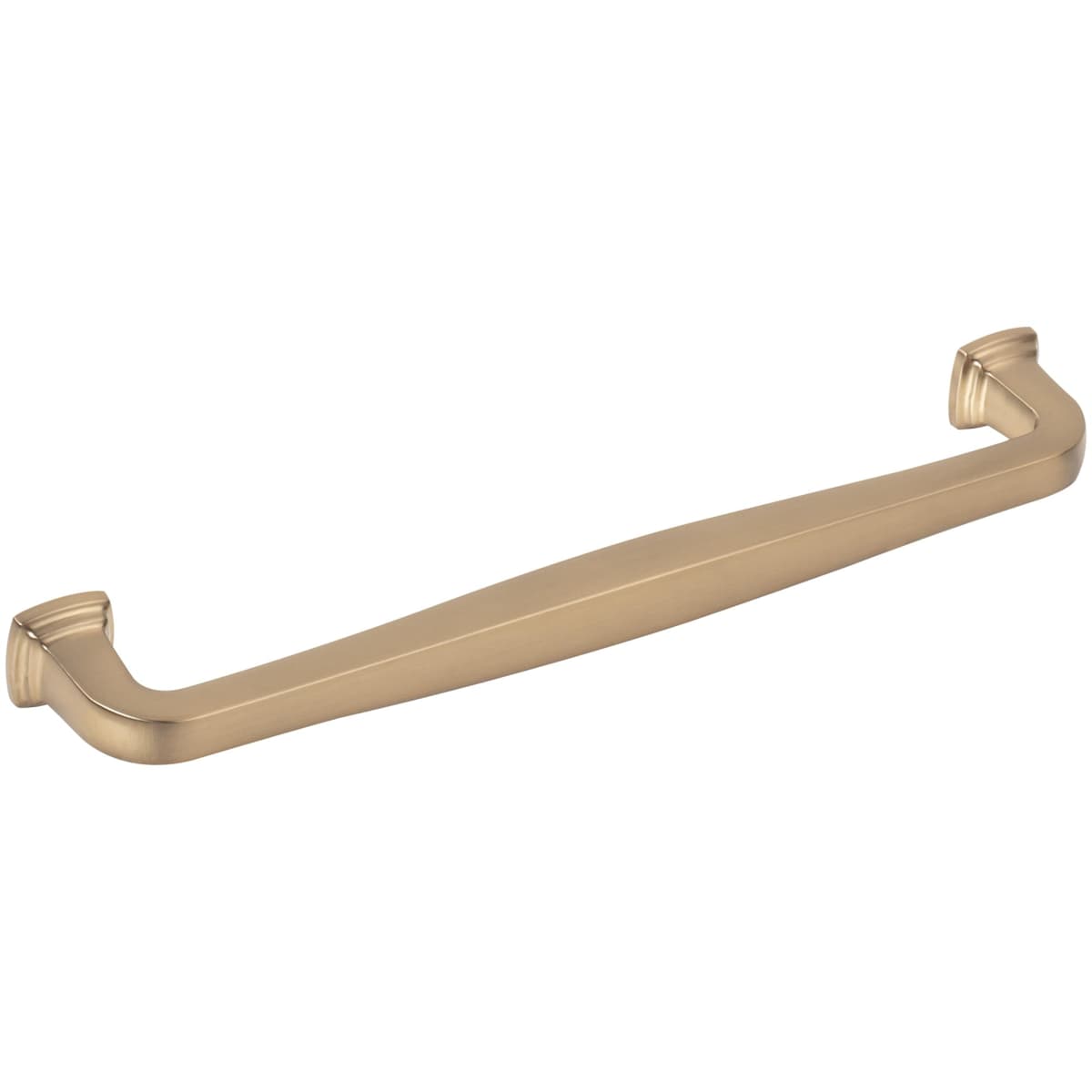 Jeffrey Alexander - 782-192SN - Fontana 7-9/16" (192mm) Center to Center Elegant Curved Square Cabinet Handle / Drawer Pull in Satin Nickel