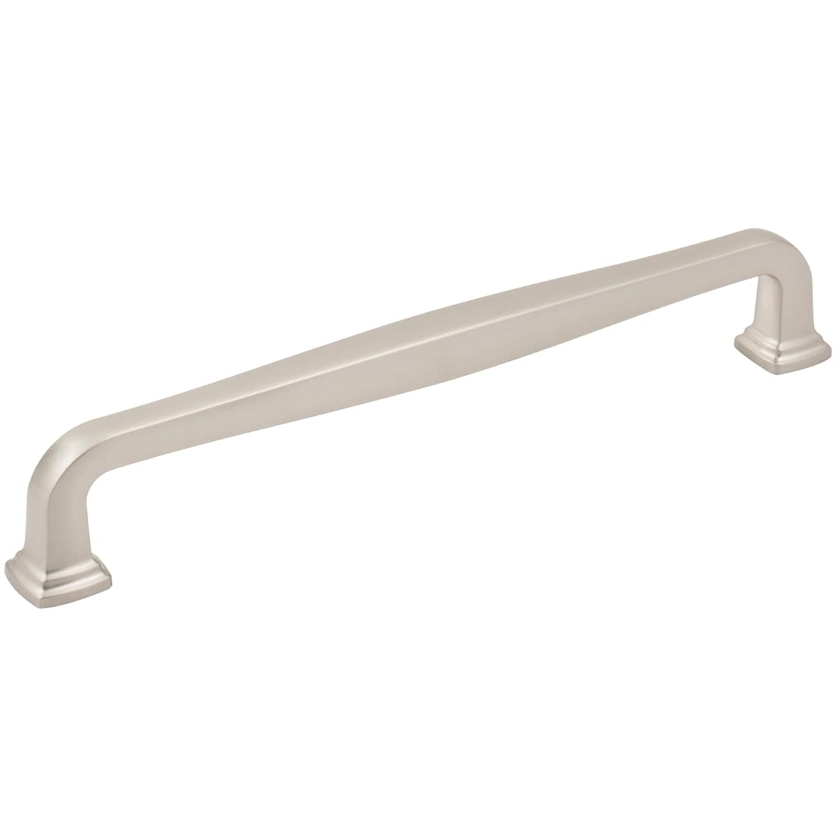 Jeffrey Alexander - 782-192SN - Fontana 7-9/16" (192mm) Center to Center Elegant Curved Square Cabinet Handle / Drawer Pull in Satin Nickel
