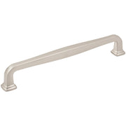 Jeffrey Alexander - 782-192SN - Fontana 7-9/16" (192mm) Center to Center Elegant Curved Square Cabinet Handle / Drawer Pull in Satin Nickel