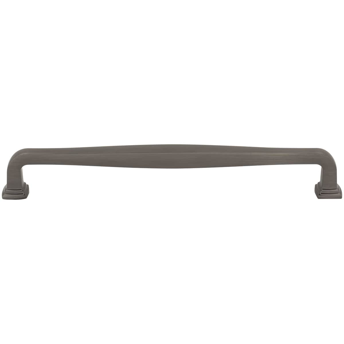 Jeffrey Alexander - 782-224MB - Fontana 8-13/16" (224mm) Center to Center Elegant Curved Square Cabinet Handle / Drawer Pull in Matte Black