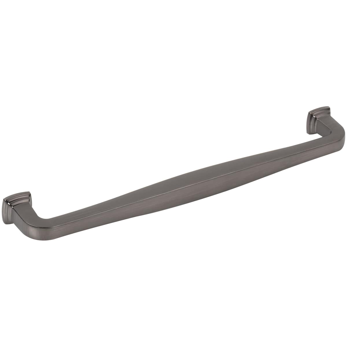 Jeffrey Alexander - 782-224MB - Fontana 8-13/16" (224mm) Center to Center Elegant Curved Square Cabinet Handle / Drawer Pull in Matte Black