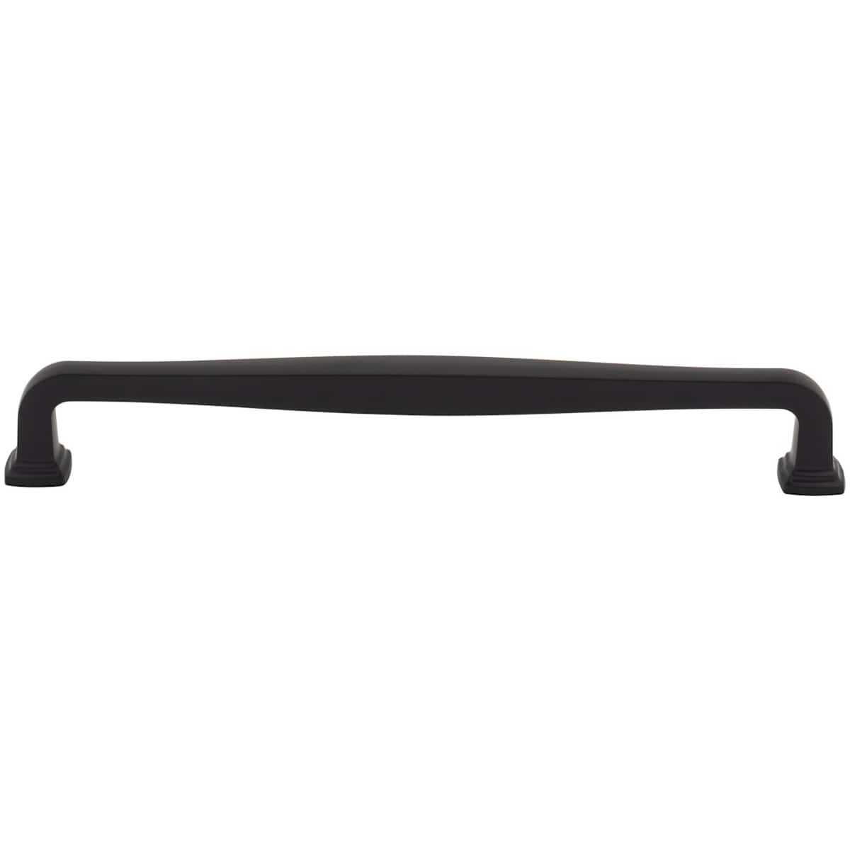 Jeffrey Alexander - 782-224MB - Fontana 8-13/16" (224mm) Center to Center Elegant Curved Square Cabinet Handle / Drawer Pull in Matte Black