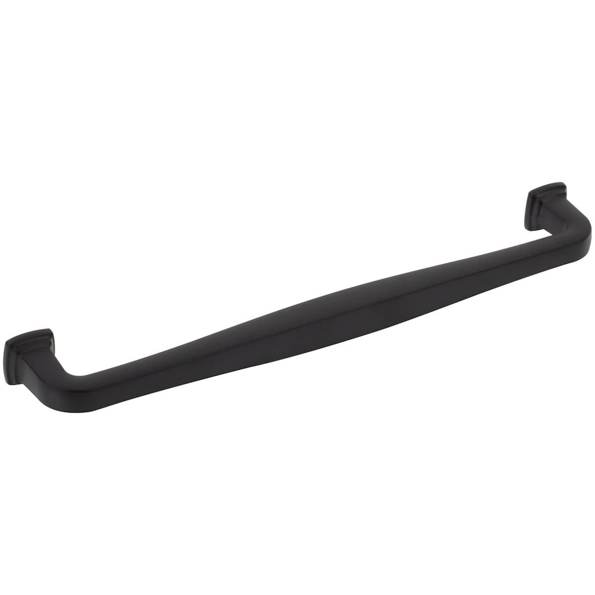 Jeffrey Alexander - 782-224MB - Fontana 8-13/16" (224mm) Center to Center Elegant Curved Square Cabinet Handle / Drawer Pull in Matte Black