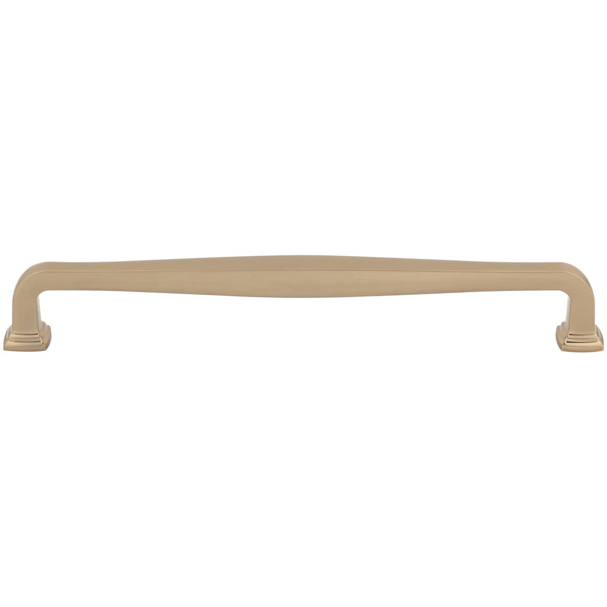 Jeffrey Alexander - 782-224MB - Fontana 8-13/16" (224mm) Center to Center Elegant Curved Square Cabinet Handle / Drawer Pull in Matte Black